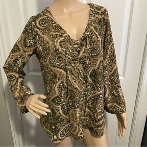 Lily Morgan | Brown & Green top